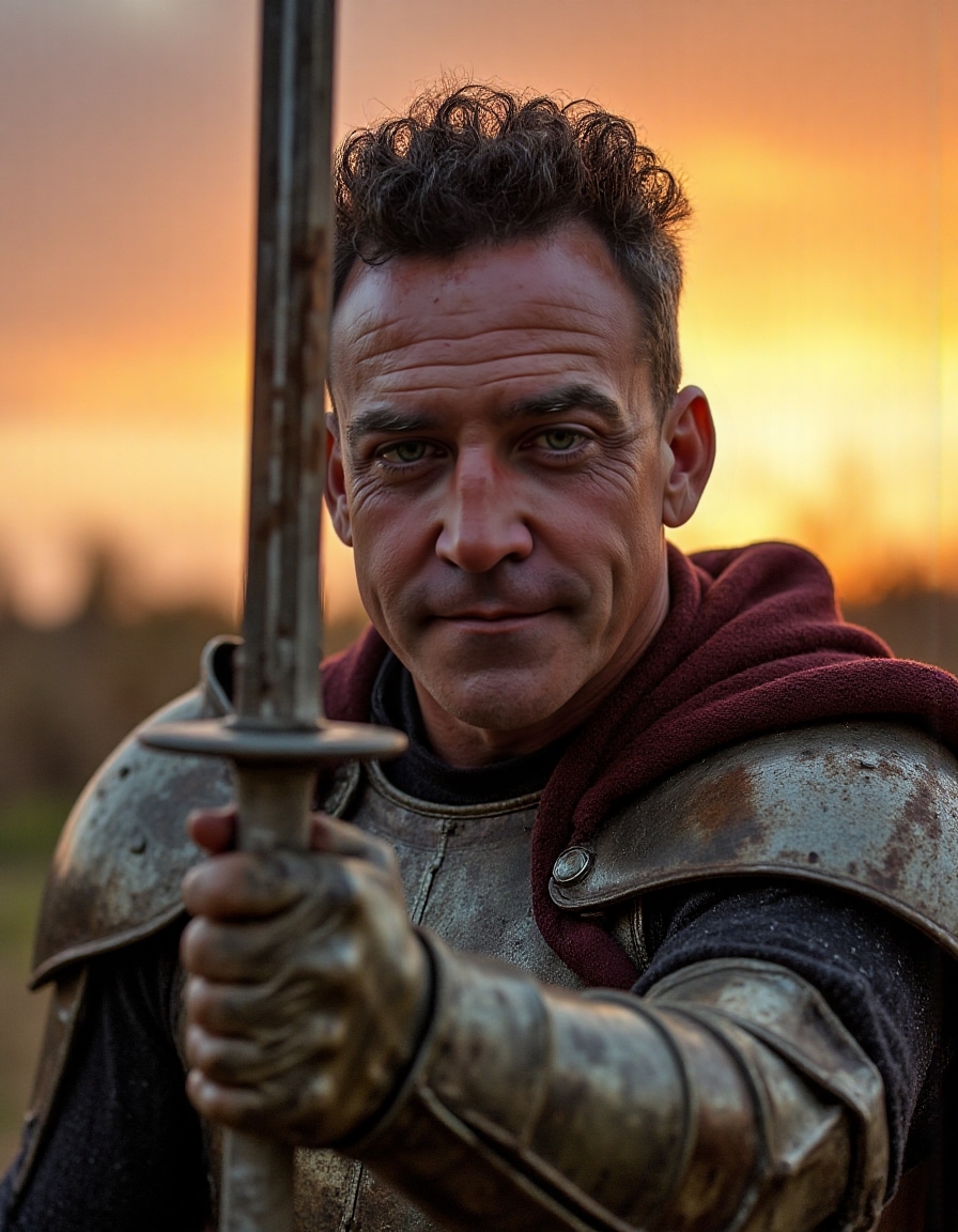 Man as medieval warrior